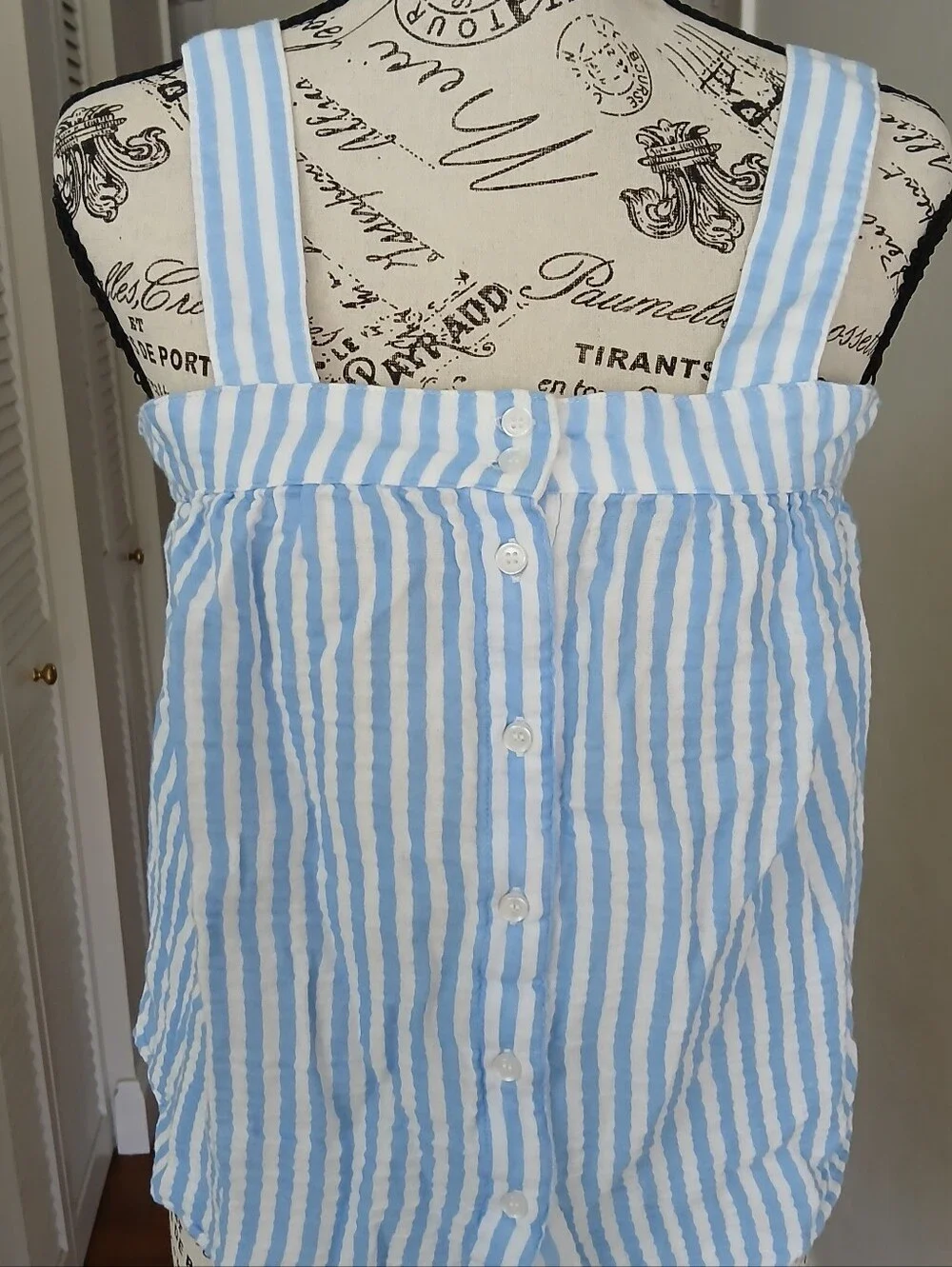 LAKE Hamptons Top in Sail Blue‎ Awning Stripe Size S
